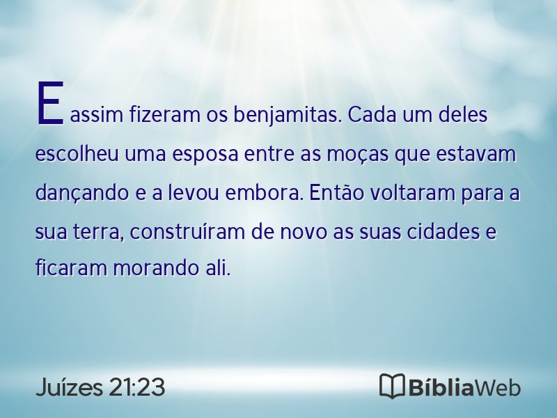 Juízes 21:23 em imagem para compartilhar