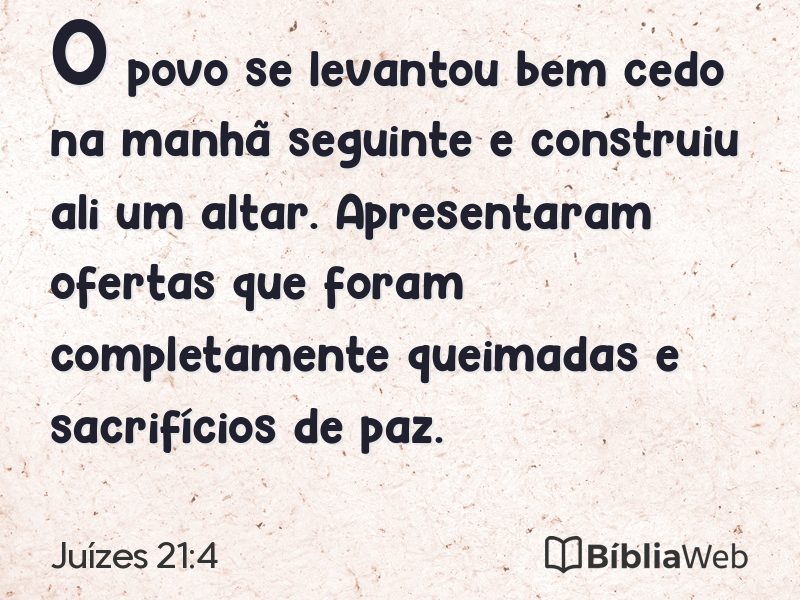 Juízes 21:4 em imagem para compartilhar
