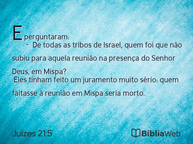 Juízes 21:5 em imagem para compartilhar