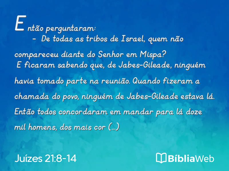 Juízes 21:8-14 em imagem para compartilhar