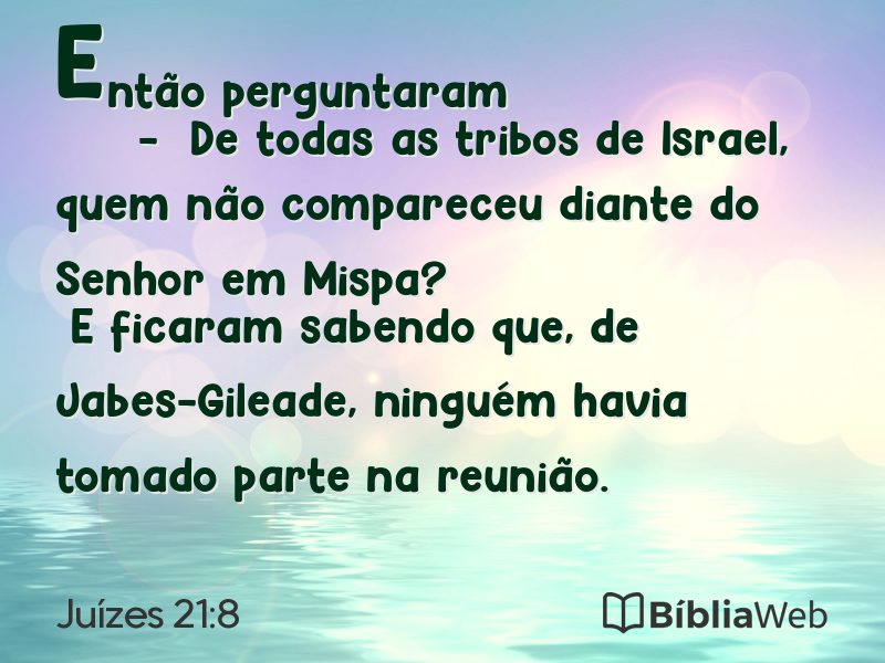 Juízes 21:8 em imagem para compartilhar