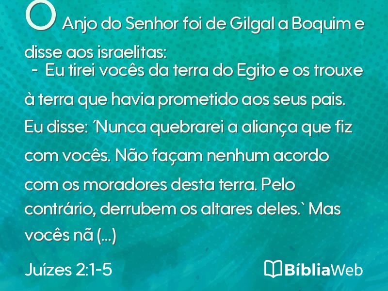 Juízes 2:1-5 em imagem para compartilhar