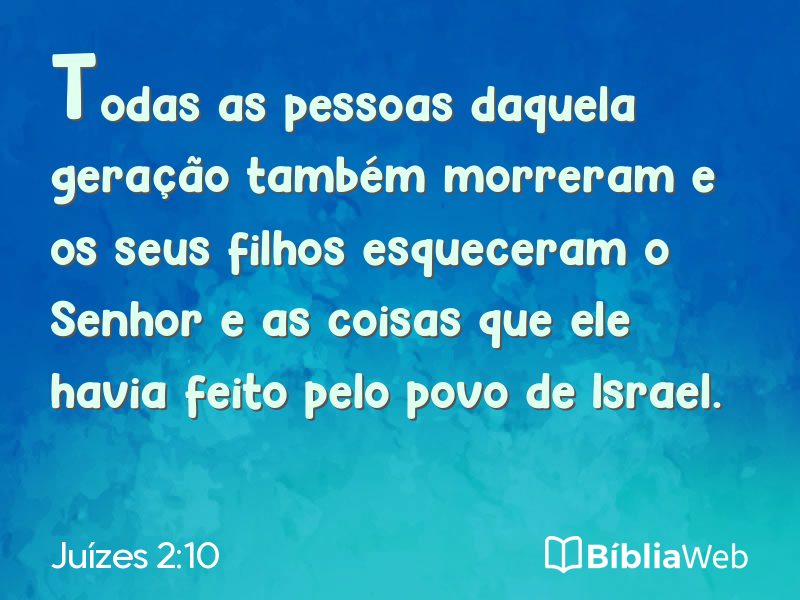 Juízes 2:10 em imagem para compartilhar