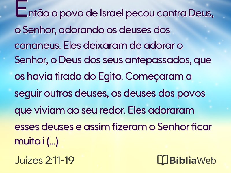 Juízes 2:11-19 em imagem para compartilhar