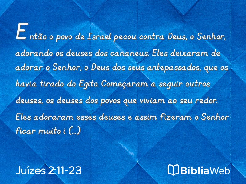 Juízes 2:11-23 em imagem para compartilhar