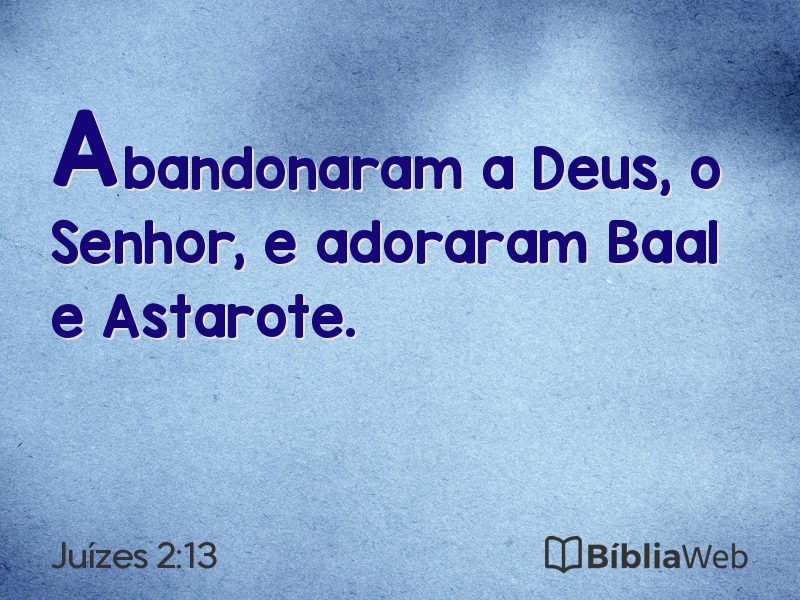 Juízes 2:13 em imagem para compartilhar