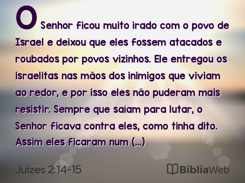 Juízes 2:14-15 em imagem para compartilhar