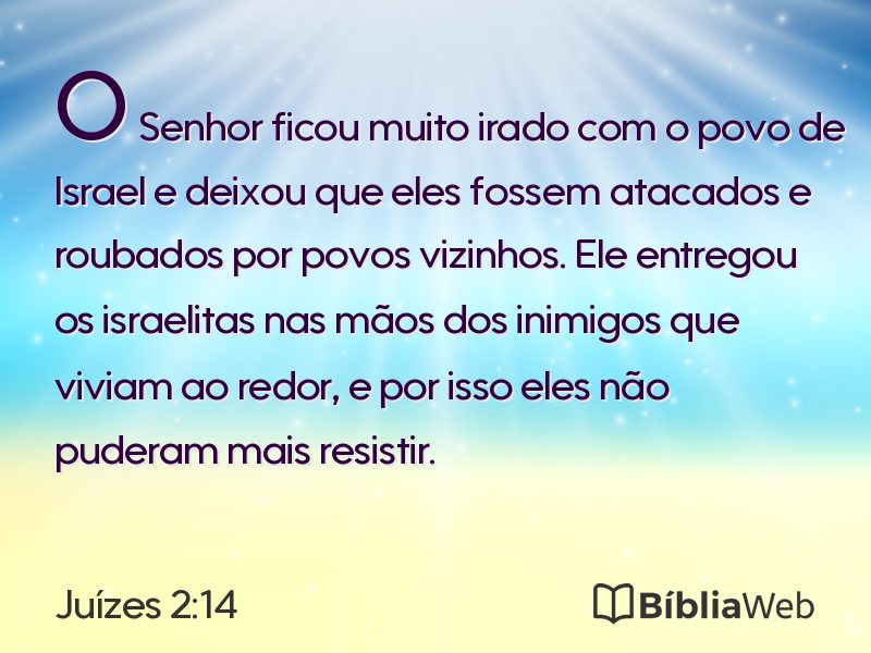 Juízes 2:14 em imagem para compartilhar