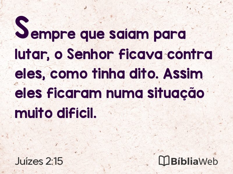 Juízes 2:15 em imagem para compartilhar