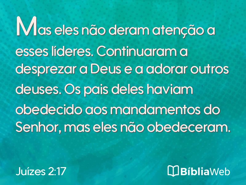 Juízes 2:17 em imagem para compartilhar