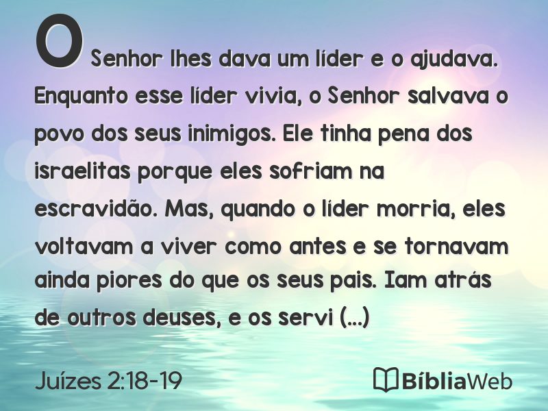 Juízes 2:18-19 em imagem para compartilhar