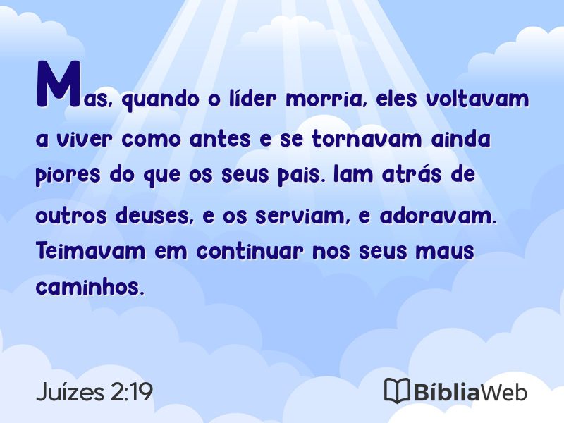 Juízes 2:19 em imagem para compartilhar