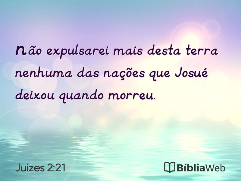 Juízes 2:21 em imagem para compartilhar