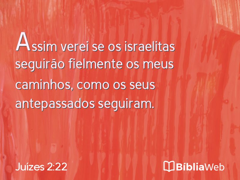 Juízes 2:22 em imagem para compartilhar