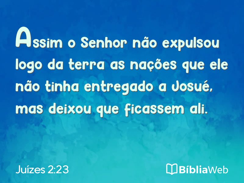 Juízes 2:23 em imagem para compartilhar