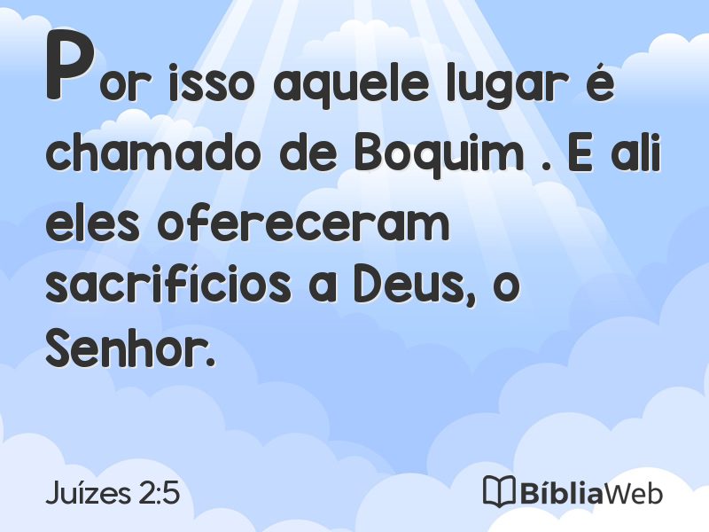 Juízes 2:5 em imagem para compartilhar