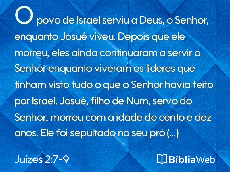 Juízes 2:7-9 em imagem para compartilhar