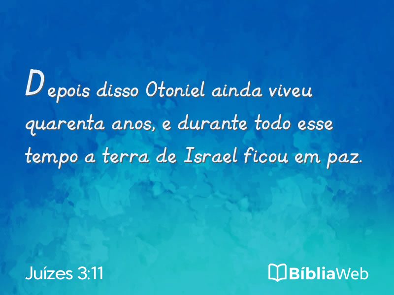 Juízes 3:11 em imagem para compartilhar