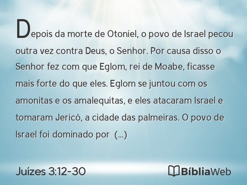 Juízes 3:12-30 em imagem para compartilhar