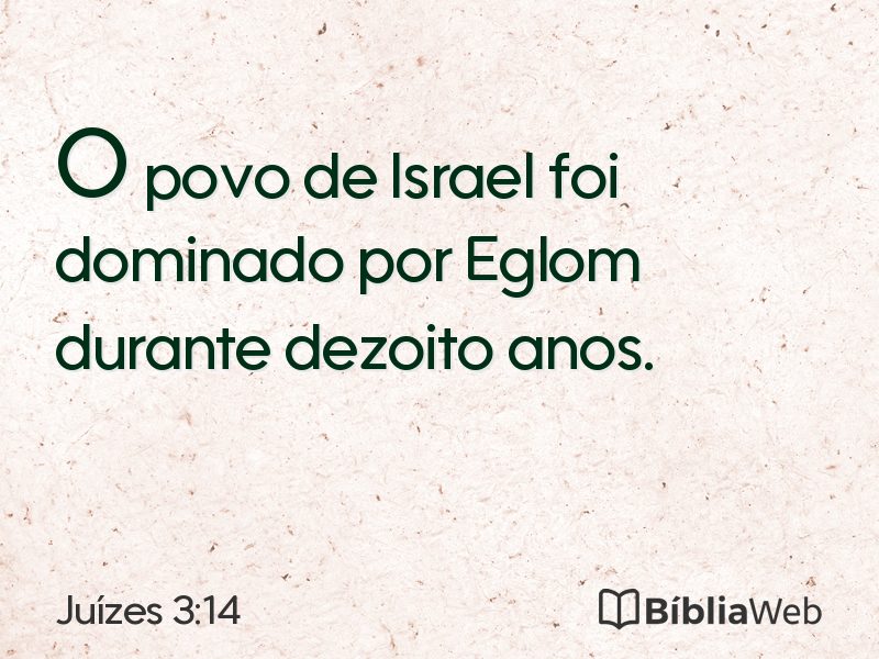 Juízes 3:14 em imagem para compartilhar