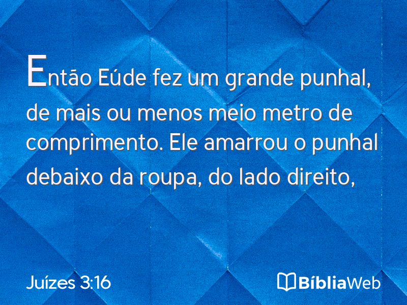 Juízes 3:16 em imagem para compartilhar