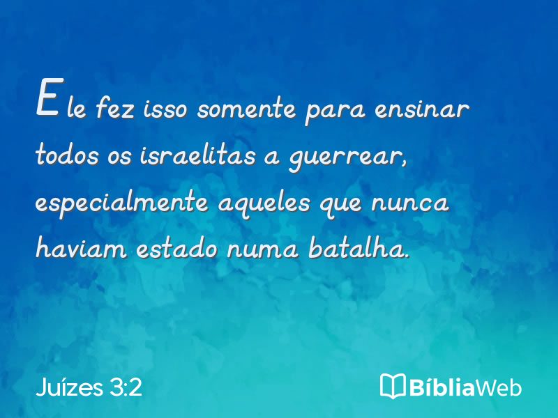 Juízes 3:2 em imagem para compartilhar