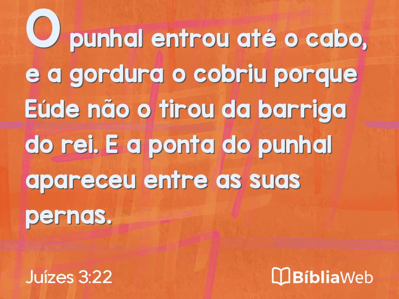 Juízes 3:22 em imagem para compartilhar