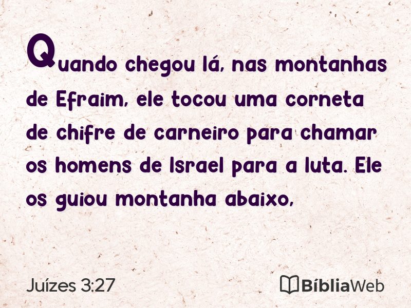 Juízes 3:27 em imagem para compartilhar