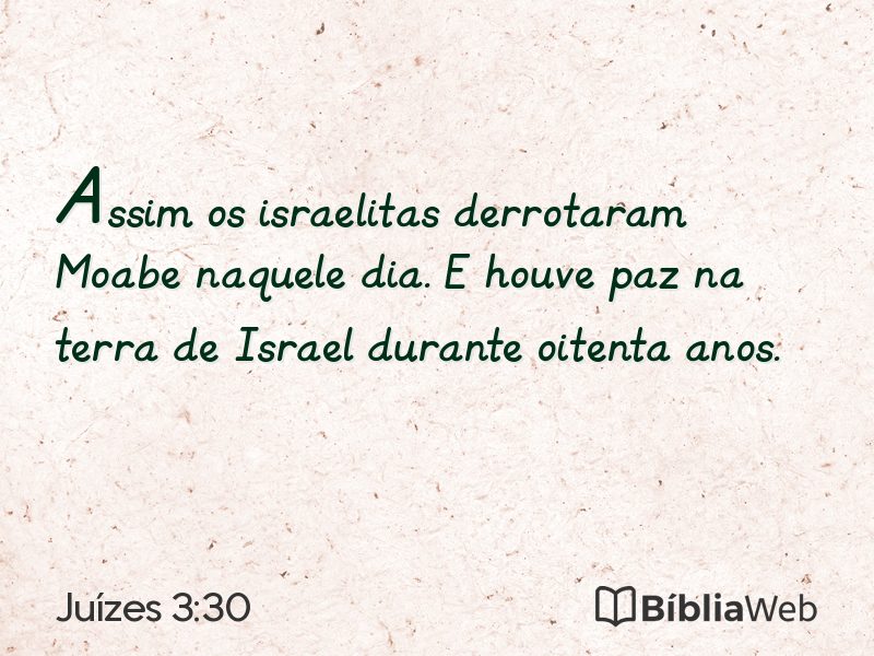 Juízes 3:30 em imagem para compartilhar