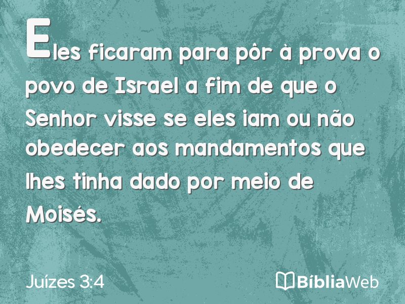 Juízes 3:4 em imagem para compartilhar