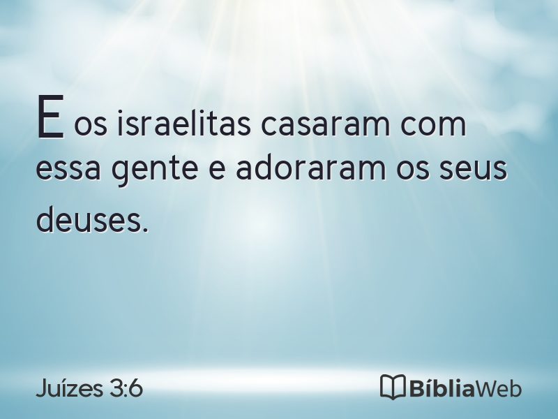 Juízes 3:6 em imagem para compartilhar