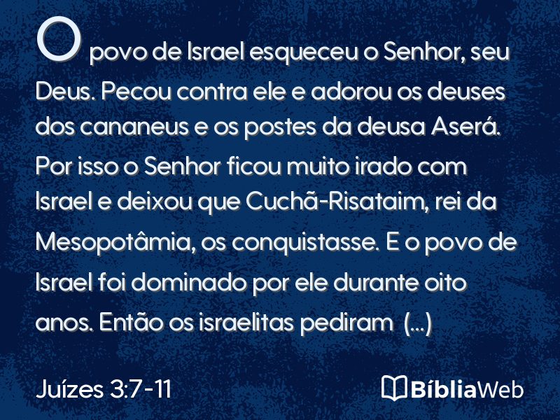 Juízes 3:7-11 em imagem para compartilhar