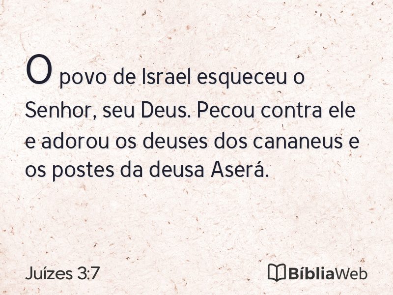Juízes 3:7 em imagem para compartilhar