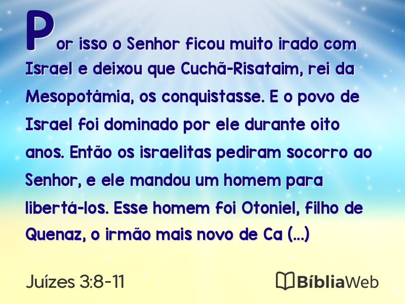Juízes 3:8-11 em imagem para compartilhar