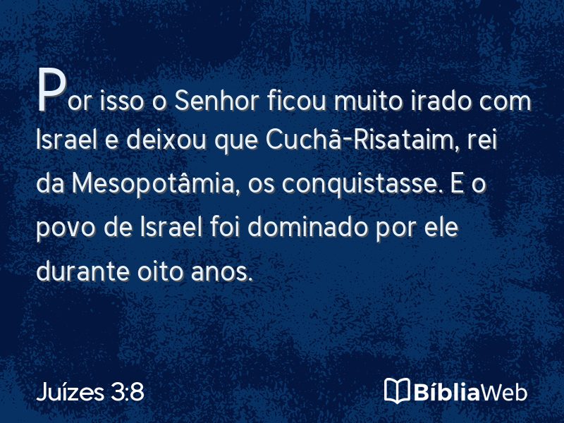 Juízes 3:8 em imagem para compartilhar
