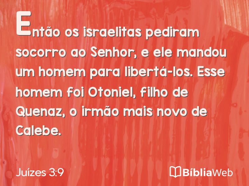 Juízes 3:9 em imagem para compartilhar