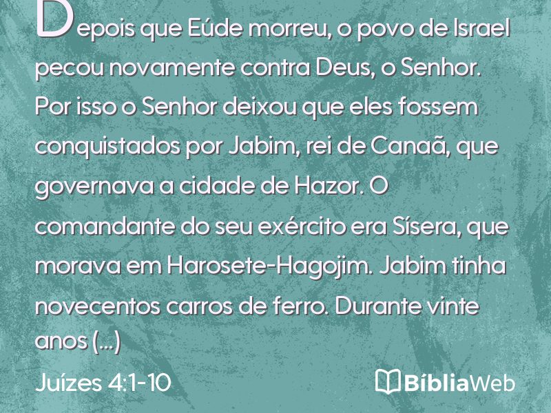 Juízes 4:1-10 em imagem para compartilhar