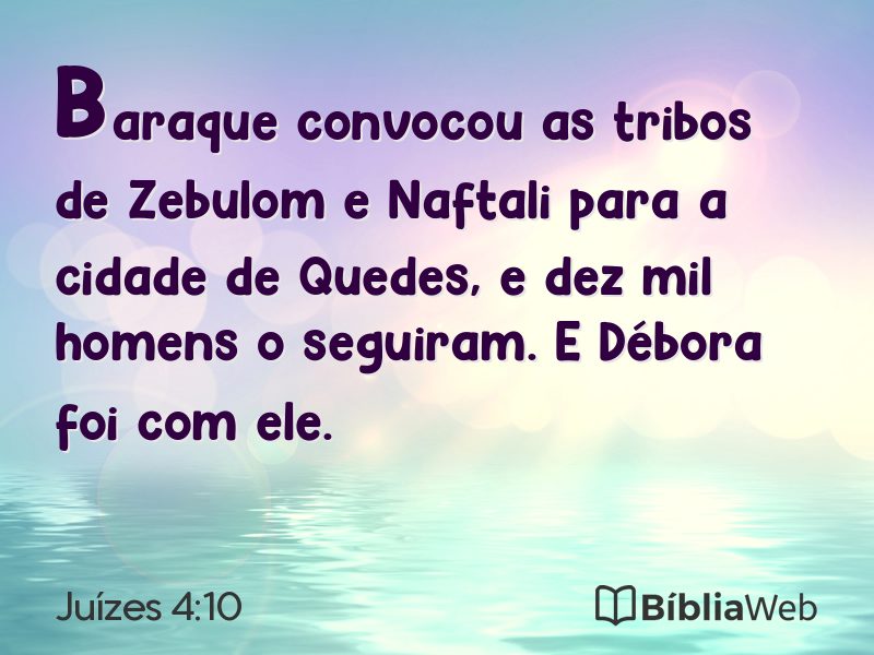 Juízes 4:10 em imagem para compartilhar