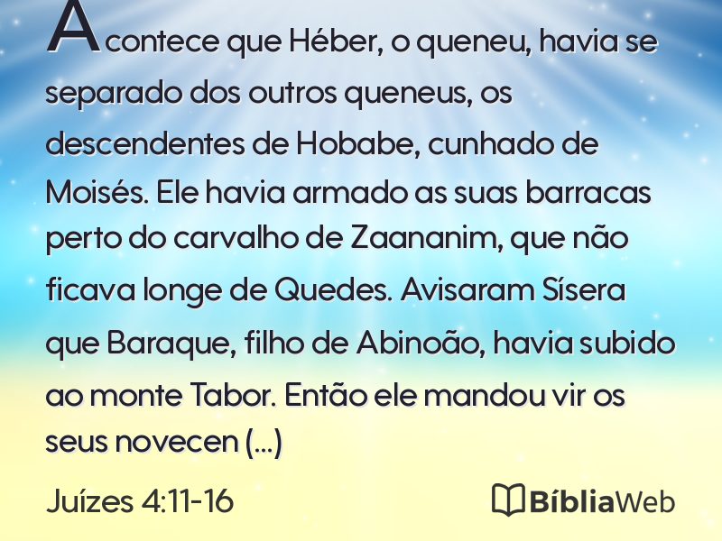 Juízes 4:11-16 em imagem para compartilhar