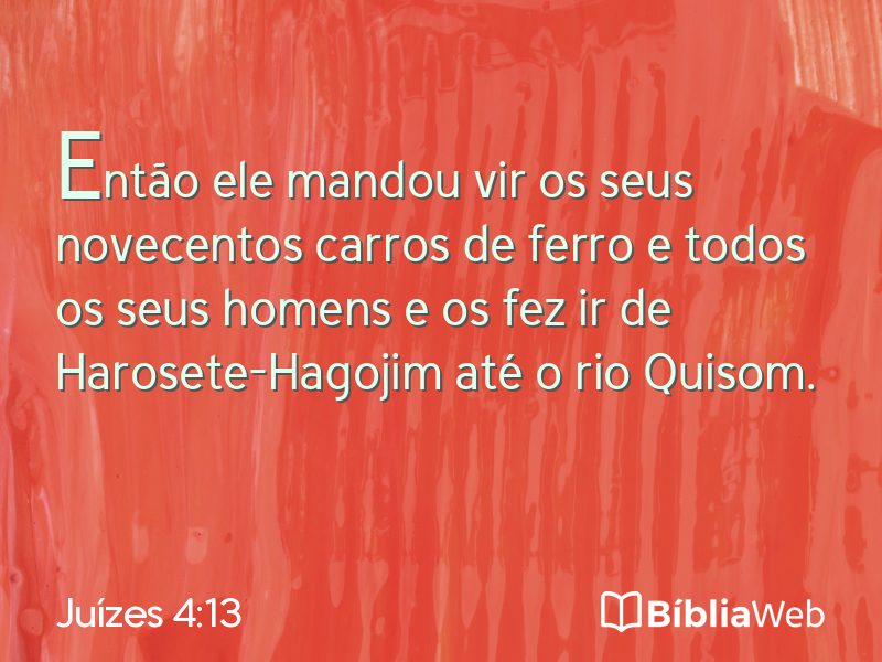 Juízes 4:13 em imagem para compartilhar