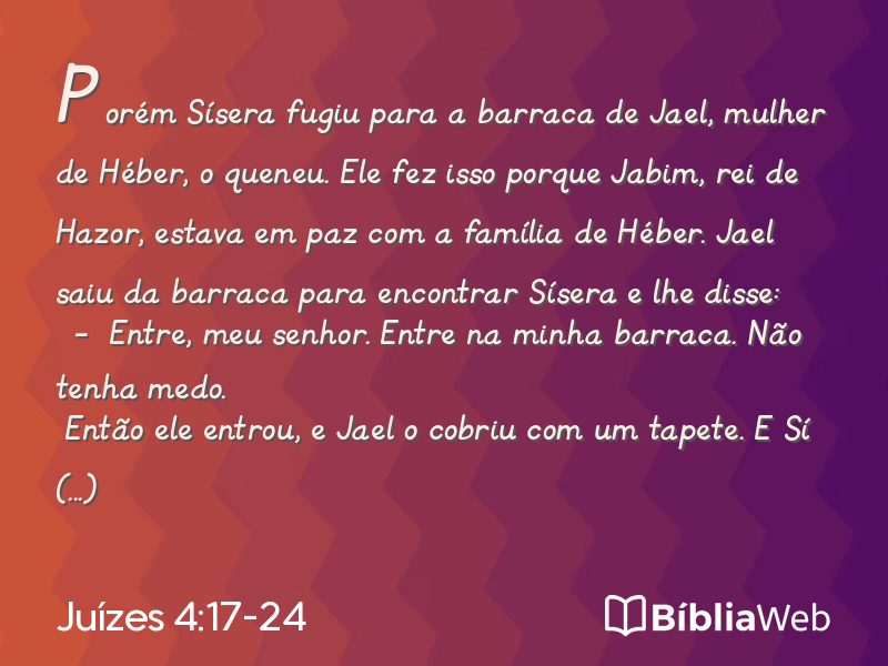 Juízes 4:17-24 em imagem para compartilhar
