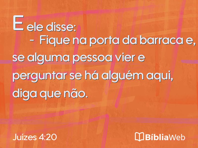 Juízes 4:20 em imagem para compartilhar