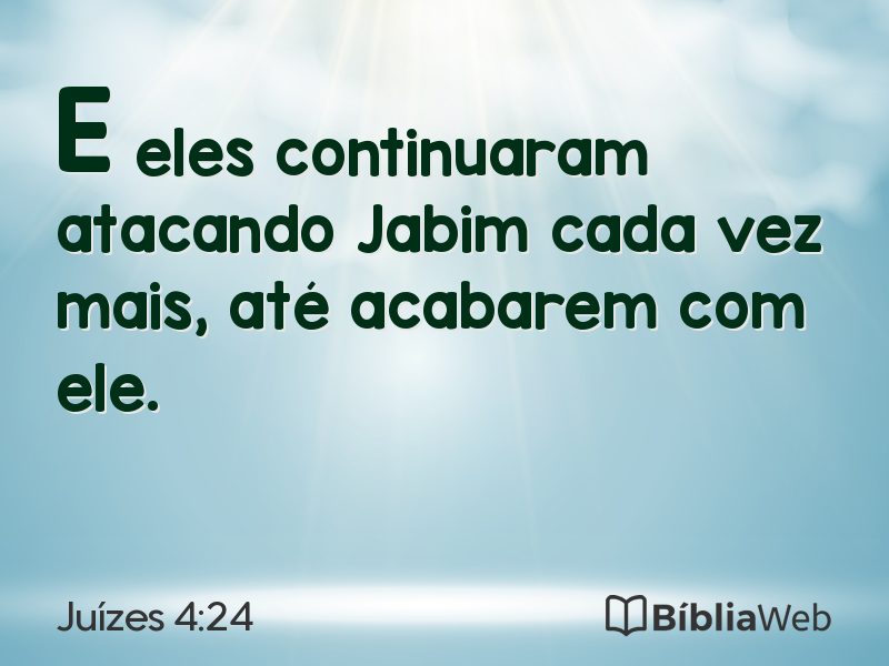 Juízes 4:24 em imagem para compartilhar
