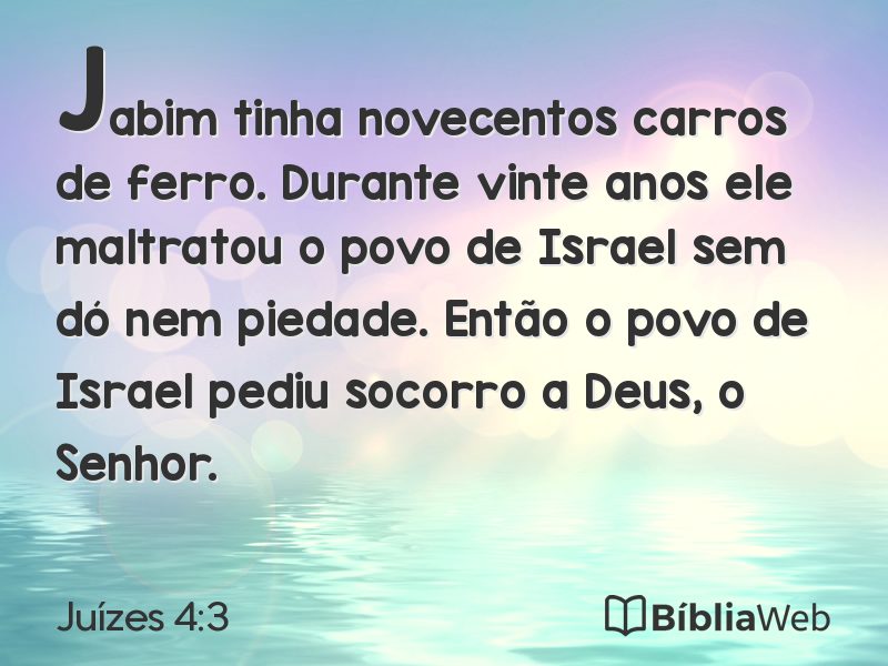 Juízes 4:3 em imagem para compartilhar