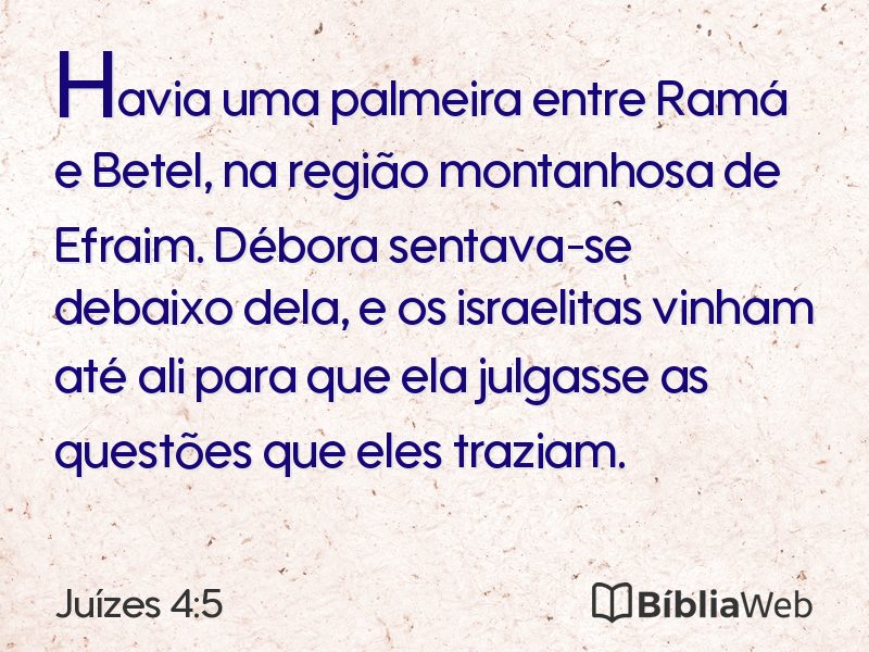 Juízes 4:5 em imagem para compartilhar