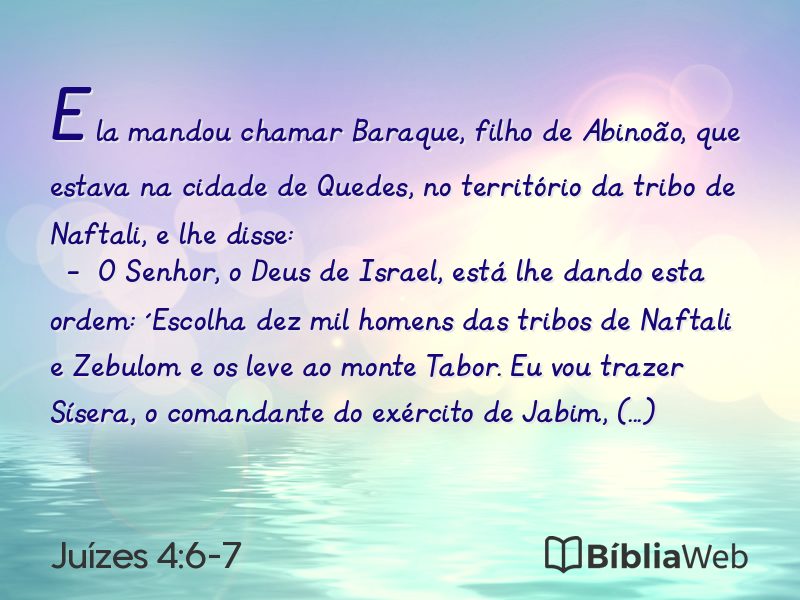Juízes 4:6-7 em imagem para compartilhar