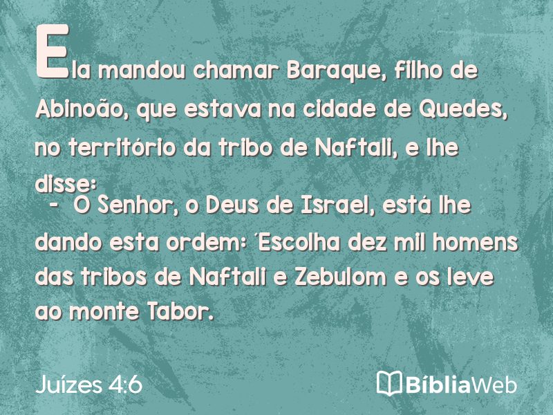 Juízes 4:6 em imagem para compartilhar