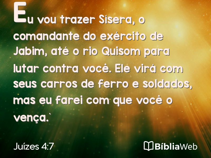 Juízes 4:7 em imagem para compartilhar