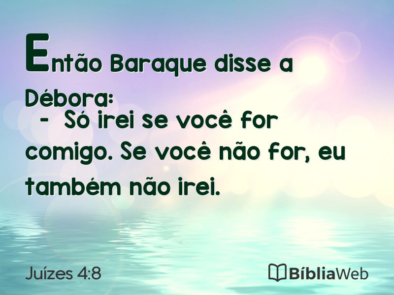 Juízes 4:8 em imagem para compartilhar