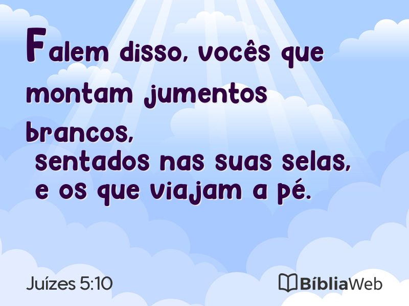 Juízes 5:10 em imagem para compartilhar